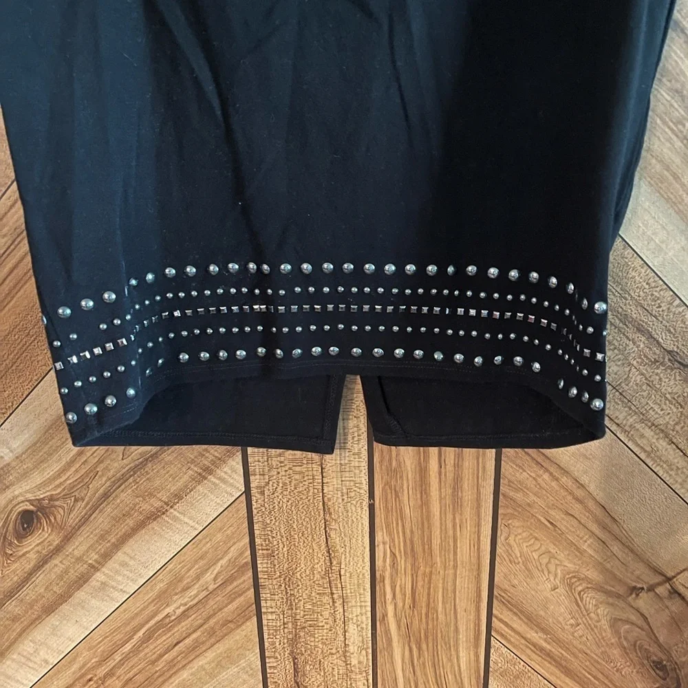 Torrid Plus Size Large 14 Black Knee Length Studded Skirt